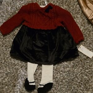 Cupcakes & Cashmere Kids Red and Black Ensemble